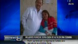 Darían de alta a Milagros Rumiche esta semana: así luce ahora