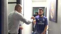 Real Madrid: Zidane y su afectuoso saludo en los vestuarios
