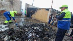 Retiran escombros que dejó incendio en comunidad de Cantagallo