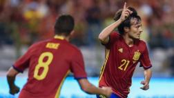 España derrotó 2-0 a Bélgica con doblete de David Silva
