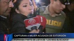 Los más buscados: mujer acusada de extorsión cayó en el Callao