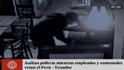 Delincuentes aprovecharon el partido para asaltar en pollería