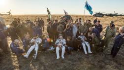 Astronautas regresan a la Tierra tras seis meses en el espacio