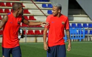 Neymar volvió a entrenar en el Barcelona 110 días después