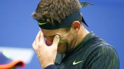 Del Potro lloró en pleno juego emocionado por cantos de hinchas