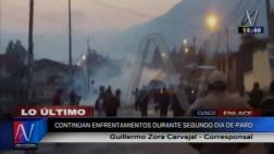 Cusco: Policía y manifestantes se enfrentan al finalizar paro