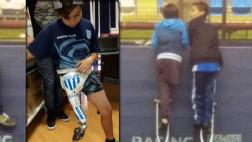 Racing Club le regaló prótesis a niño que conmovió al mundo