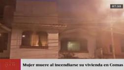 Comas: mujer falleció durante incendio en su vivienda