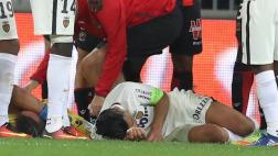 Radamel Falcao fue hospitalizado por este golpe en la cabeza