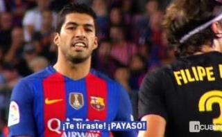 Suárez a Filipe luego de dura falta: "Te tiraste, payaso"