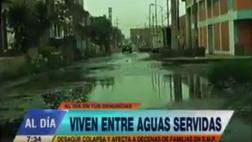 SMP: Unas 100 familias viven en medio de aguas servidas