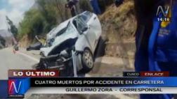 Cusco: cuatro personas murieron en choque de auto y camión