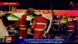 Villa El Salvador: un muerto y 15 heridos por vuelco de coaster