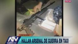 Los Olivos: incautan armamento de guerra en taxi