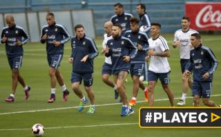 Selección argentina realizó su primer entrenamiento en Lima