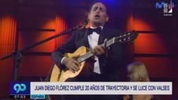Juan Diego celebró 20 años de vida artística cantando valses