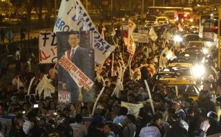 Simpatizantes de Alberto Fujimori marcharon por centro de Lima