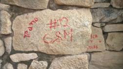 Cusco: realizaron pintas en muro de Machu Picchu