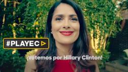 Salma Hayek invita a latinos a votar por Hillary Clinton