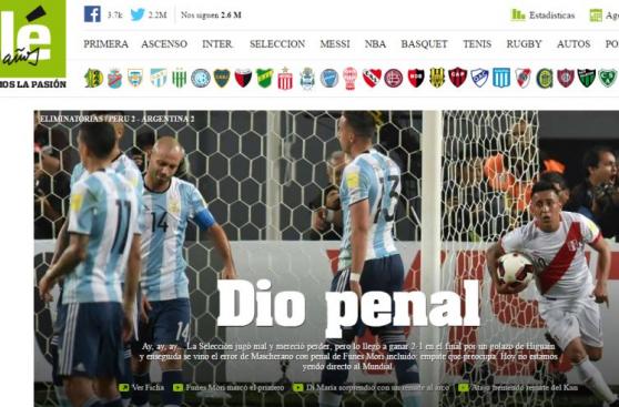 Selección: ¿Qué dijo la prensa argentina del empate en Lima?