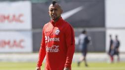 Chile: Vidal no entrenó con normalidad por dolencias físicas