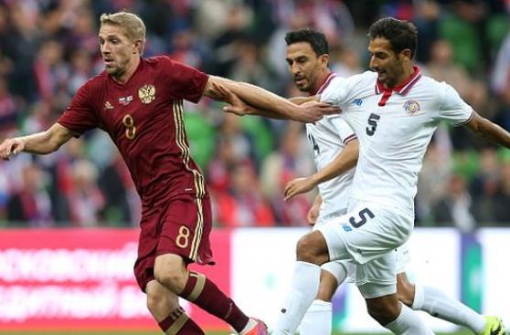 Costa Rica logró triunfo histórico 4-3 ante Rusia en amistoso