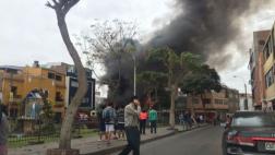 Breña: bomberos controlan fuerte incendio en ferretería