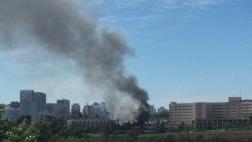 California: Incendio de remolque causó pánico en hospital