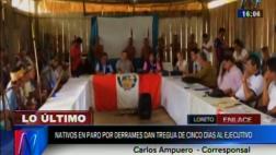 Loreto: Comunidades nativas dan una tregua de 7 días