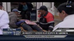 Mujer murió tras despiste de carro conducido por su hijo de 16