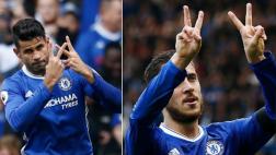 Chelsea: Costa y Hazard celebraron con 'W' en apoyo a Willian