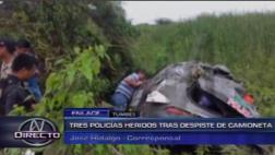 Patrullero quedó destruido tras despistarse durante persecución