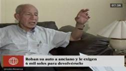 Surquillo: roban vehículo a anciano y le exigen pago de S/6 mil