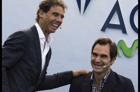 Nadal se divirtió con Federer en la inauguración de su academia