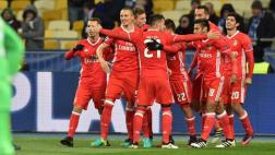 Benfica ganó 2-0 a Dinamo Kiev de visita y Carrillo no ingresó