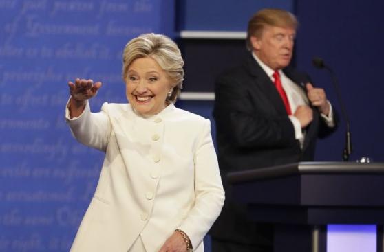 Las mejores fotos del último debate entre Clinton y Trump