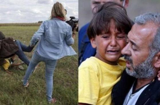 La reportera que pateó a refugiado ganó premio por documental