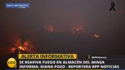 Bomberos confirman que fuego se reavivó en fábrica y almacén
