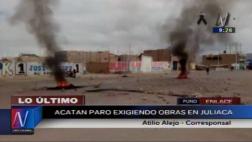 Puno: bloquean vías de acceso a Juliaca en paro de 48 horas