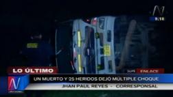 Panamericana Norte: choque deja un muerto y 25 heridos en Supe
