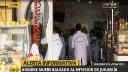 SJL: sicario asesina a dirigente vecinal dentro de juguería