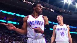 Particular reacción de Westbrook ante un gesto obsceno en NBA