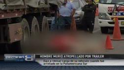 SJM: chofer murió arrollado por tráiler en la Panamericana Sur