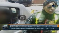 Piden prisión preventiva para suboficial captada pidiendo coima
