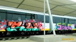Metro de Lima: vándalos pintan nuevos trenes de Línea 2