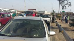 Panamericana Sur: choque entre cinco vehículos bloqueó la vía