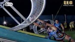 "Esto es guerra": Angie Arizaga sufrió accidente compitiendo