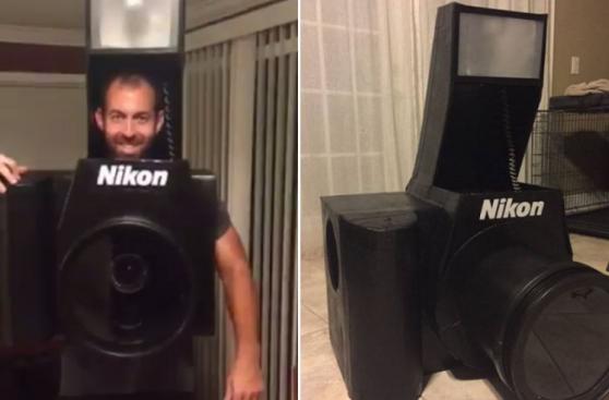 Facebook: este hombre se disfrazó de cámara y tomó varias fotos