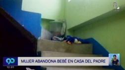 SJM: abandonan a bebe recién operado en escalera de vivienda