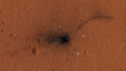 Muestran a color la zona de impacto de Schiaparelli en Marte